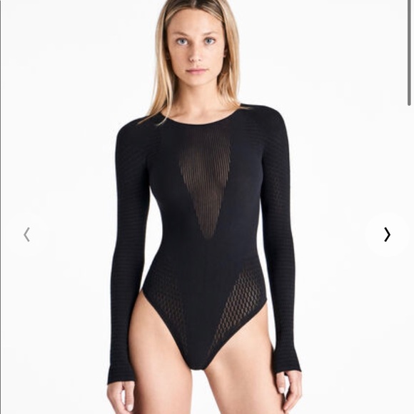 Wolford Tops - NWT Wolford Electric Affair String Black Bodysuit